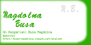 magdolna busa business card